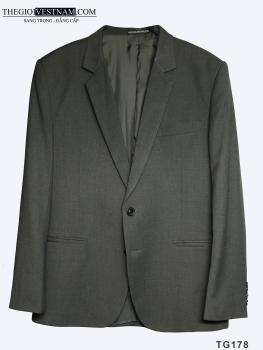 Bộ Suit Xám Tiêu Gân Hai Nút TGS178